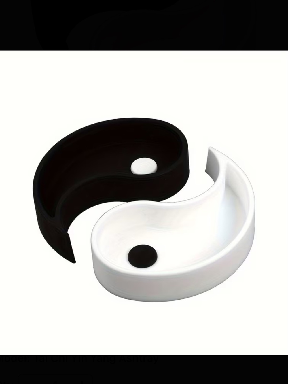 Yin Yang Ceramic Silicone Set - Black & White